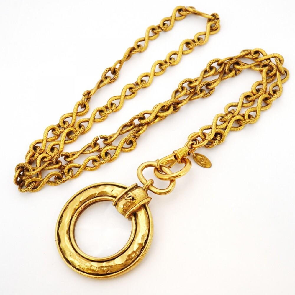 CHANEL Authentic Gold Logo Necklace - Picture 3 of 6